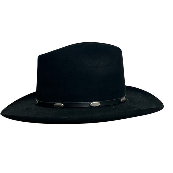 Vtg John B Stetson 4x Beaver “F2130 Giant” Cowboy Hat F2063 4-Inch Brim Sz 6 7/8 - Picture 2 of 11